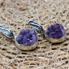 Amethyst Ladies Earring, Stud Earring, Handmade Women's Earring, Turkish Handmade, Ottoman Ladies Earring, Gift For Her, 925 Sterling Silver