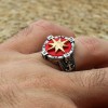 Turkish Handmade Ring, Compass Ring, Men's Handmade Ring, Anchor Ring, Agate Men Ring, Mens Jewelry, Gift for Him, 925k Sterling Silver Ring