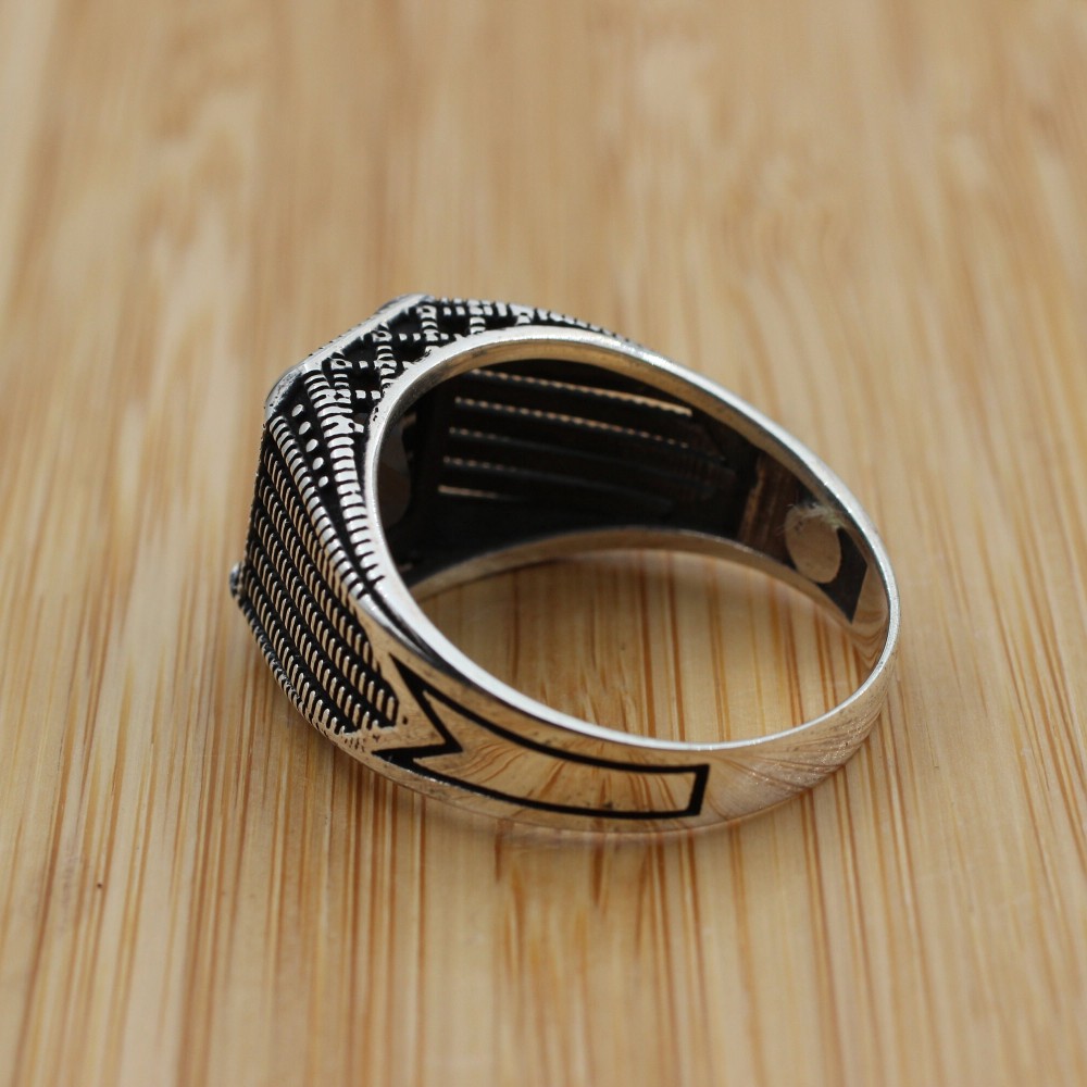 Turkish Handmade Silver Men's Ring, Men's Handmade Ring, Men's Ring, Onyx Men's Ring, Ottoman Mens Ring, Gift for Him, 925k Sterling Silver, Turkish Handmade Silver Men's Ring, Men's Handmade Ring, Men's Ring, Onyx Men's Ring, Ottoman Mens Ring, Gift for Him, 925k Sterling Silver,