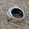 Men's Handmade Ring, Turkish Handmade Silver Men's Ring, Ottoman Men Ring, Onyx Ring, Men's Jewelry, Gift for Him, 925k Sterling Silver Ring