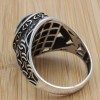 Aquamarine Ring, Turkish Handmade Silver Men Ring, Mens Handmade Ring, Ottoman Ring, Men's Jewelry, Gift for Him, 925k Sterling Silver Ring