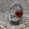 Amber Ladies Ring, Turkish Handmade Ring, Round Stone Ring, Handmade Women's Ring, Ottoman Women's Ring, Ladies Ring, 925 Sterling Silver