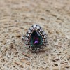 Handmade Women's Ring, Mystic Topaz Ring, Turkish Handmade Ring, Ladies Ring, Ottoman Women Ring, Ladies Ring, 925k Sterling Silver Ring,