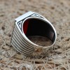 Agate Men's Ring, Ottoman Men's Ring, Handmade Men's Ring, Turkish Handmade Men's Ring, Men's Jewelry, Gift for Him, 925 Sterling Silver