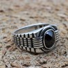 Handmade Silver Men's Ring, Onyx Men's Ring, Turkish Handmade Men's Ring, Men's Ring, Ottoman Mens Ring, Gift for Him, 925k Sterling Silver,