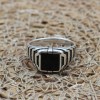 Handmade Silver Men's Ring, Onyx Men's Ring, Turkish Handmade Men's Ring, Men's Ring, Ottoman Mens Ring, Gift for Him, 925k Sterling Silver,