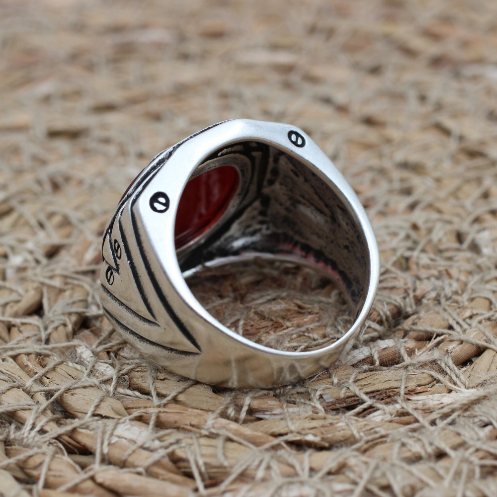 Men's Agate Ring, Handmade Ring, Turkish Handmade Silver Men Ring, Ottoman Men Ring, Men's Jewelry, Gift for Him, 925k Sterling Silver Ring Men's Agate Ring, Handmade Ring, Turkish Handmade Silver Men Ring, Ottoman Men Ring, Men's Jewelry, Gift for Him, 925k Sterling Silver Ring