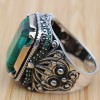 Men's Handmade Ring, Turkish Handmade Silver Men's Ring, Ottoman Ring, Paraiba Ring, Men's Jewelry, Gift for Him, 925k Sterling Silver Ring Men's Handmade Ring, Turkish Handmade Silver Men's Ring, Ottoman Ring, Paraiba Ring, Men's Jewelry, Gift for Him, 925k Sterling Silver Ring