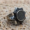 Turkish Handmade Silver Men's Ring, Men's Handmade Ring, Yemeni Men's Ring, Onyx Ring, Ottoman Ring, Gift for Him, 925k Sterling Silver,