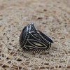 Turkish Handmade Silver Men's Ring, Men's Handmade Ring, Yemeni Men's Ring, Onyx Ring, Ottoman Ring, Gift for Him, 925k Sterling Silver,