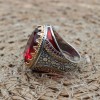 Ruby Mens Ring, Handmade Ring, Turkish Handmade Silver Men Ring, Ottoman Men Ring, Men's Jewelry, Gift for Him, 925k Sterling Silver Ring