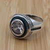 Mens Handmade Ring, Turkish Handmade Silver Men Ring, Ottoman Men Ring, Zircon Ring, Men's Jewelry, Gift for Him, 925k Sterling Silver Ring