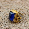 Sapphire Men's Ring, Ottoman Men's Ring, Turkish Handmade Men's Ring, Gold Plated Men Ring, Men's Jewelry, Gift for Him, 925 Sterling Silver Sapphire Men's Ring, Ottoman Men's Ring, Turkish Handmade Men's Ring, Gold Plated Men Ring, Men's Jewelry, Gift for Him, 925 Sterling Silver