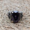Amethyst Men's Ring, Mens Handmade Ring, Turkish Handmade Silver Men Ring, Ottoman Men Ring, Men Jewelry, Gift for Him, 925k Sterling Silver