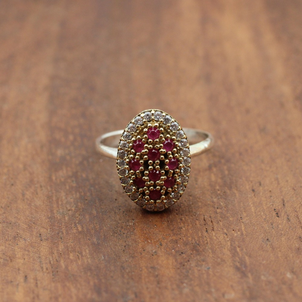 Ruby Ring, Handmade Women's Ring, Turkish Handmade Ring, Authentic Ring, Ottoman Ring, Ladies Ring, 925k Sterling Silver, Gift For Her,