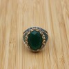 Mens Handmade Ring, Turkish Handmade Silver Men Ring, Ottoman Men Ring, Emerald Ring, Men's Jewelry, Gift for Him, 925k Sterling Silver Ring