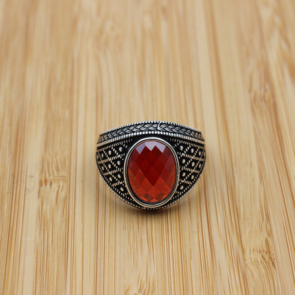 Mens Handmade Ring, Turkish Handmade Silver Men Ring, Ottoman Men Ring, Ruby Ring, Men's Jewelry, Gift for Him, 925k Sterling Silver Ring Mens Handmade Ring, Turkish Handmade Silver Men Ring, Ottoman Men Ring, Ruby Ring, Men's Jewelry, Gift for Him, 925k Sterling Silver Ring