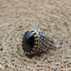 Onyx Men's Ring, Ottoman Men's Ring, Handmade Men's Ring, Turkish Handmade Men's Ring, Men's Jewelry, Gift for Him, 925 Sterling Silver