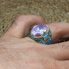 Amethyst Men's Ring, Mens Handmade Ring, Turkish Handmade Silver Men Ring, Ottoman Men Ring, Men Jewelry, Gift for Him, 925k Sterling Silver