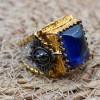 Sapphire Men's Ring, Lion Men's Ring, Turkish Handmade Men's Ring, Gold Plated Men Ring, Men's Jewelry, Gift for Him, 925 Sterling Silver Sapphire Men's Ring, Lion Men's Ring, Turkish Handmade Men's Ring, Gold Plated Men Ring, Men's Jewelry, Gift for Him, 925 Sterling Silver
