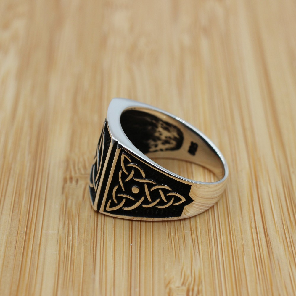 Men's Ring, Turkish Handmade, Silver Men's Ring, Men's Handmade Ring, Ottoman Ring, Men's Jewelry, Gift for Him, 925k Sterling Silver Ring