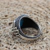 Turquoise Men's Ring, Handmade Ring, Turkish Handmade Silver Men Ring, Ottoman Ring, Men's Jewelry, Gift for Him, 925k Sterling Silver Ring Turquoise Men's Ring, Handmade Ring, Turkish Handmade Silver Men Ring, Ottoman Ring, Men's Jewelry, Gift for Him, 925k Sterling Silver Ring