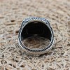 Handmade Silver Men's Ring, Onyx Men's Ring, Turkish Handmade Men's Ring, Men's Ring, Ottoman Mens Ring, Gift for Him, 925k Sterling Silver,
