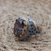 Mystic Topaz Ring, Handmade Ring, Turkish Handmade Silver Men Ring, Mystic Topaz Ring, Men's Jewelry, Gift for Him, 925k Sterling Silver