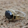 Onyx Ring, Handmade Women's Ring, Authentic Ring, Turkish Ring, Ottoman Women's Ring, Ladies Ring, 925k Sterling Silver Ring, Cubic Zirconia