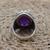 Amethyst Men's Ring, Mens Handmade Ring, Turkish Handmade Silver Men Ring, Ottoman Men Ring, Men Jewelry, Gift for Him, 925k Sterling Silver