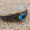 Aquamarine Bracelet, Ottoman Bracelet, Handmade Bracelet, Bangle Cuff, Turkish Handmade, Bangle Bracelet, Gift for Her, 925k Sterling Silver Aquamarine Bracelet, Ottoman Bracelet, Handmade Bracelet, Bangle Cuff, Turkish Handmade, Bangle Bracelet, Gift for Her, 925k Sterling Silver