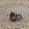 Men's Handmade Ring, Turkish Handmade Men's Ring, Ottoman Men's Ring, Tourmaline Men's Ring, Mens Ring, Gift for Him, 925k Sterling Silver Men's Handmade Ring, Turkish Handmade Men's Ring, Ottoman Men's Ring, Tourmaline Men's Ring, Mens Ring, Gift for Him, 925k Sterling Silver