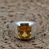 Men's Handmade Ring, Turkish Handmade Ring, Citrine Men's Ring, Ottoman Men's Ring, Men's Jewelry, Gift for Him, 925k Sterling Silver Ring