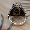 Amethyst Men's Ring, Mens Handmade Ring, Turkish Handmade Silver Men Ring, Ottoman Men Ring, Men Jewelry, Gift for Him, 925k Sterling Silver