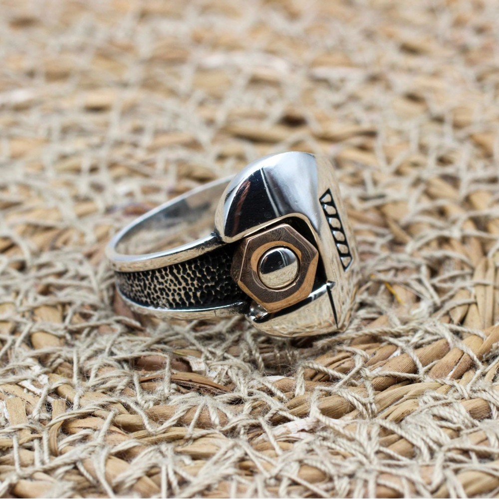 Men's Ring, Turkish Handmade, Silver Men's Ring, Men's Handmade Ring, Ottoman Ring, Men's Jewelry, Gift for Him, 925k Sterling Silver Ring