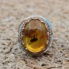 Amber Ring, Men's Handmade Ring, Ottoman Men Ring, Turkish Handmade Silver Men Ring, Yemeni Ring, Gift for Him, 925k Sterling Silver Ring