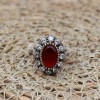 Ruby Ring, Handmade Women's Ring, Turkish Handmade Ring, Authentic Ring, Ottoman Ring, Ladies Ring, 925k Sterling Silver, Gift For Her,