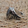 Handmade Silver Men's Ring, Onyx Men's Ring, Turkish Handmade Men's Ring, Men's Ring, Ottoman Mens Ring, Gift for Him, 925k Sterling Silver,