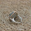 Aquamarine Ring, Handmade Women Ring, Turkish Handmade Silver Ladies Ring, Ottoman Ring, Ladies Ring, 925k Sterling Silver, Zircon Ring