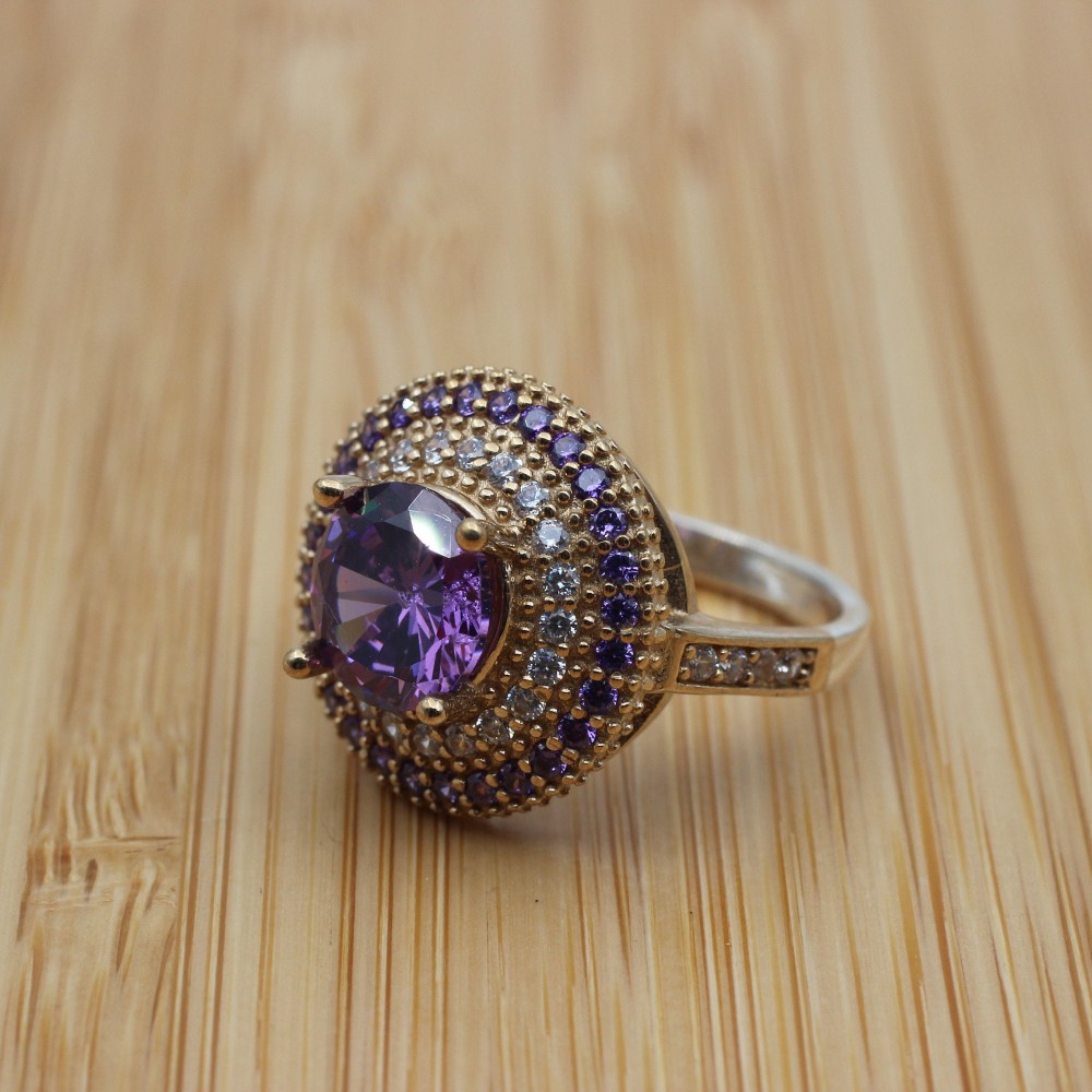 Amethyst Ring, Handmade Women's Ring, Turkish Handmade, Silver Ladies Ring, Ottoman Ring, Authentic, Ladies Ring, 925k Sterling Silver Ring,