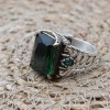 Emerald Men's Ring, Ottoman Men's Ring, Handmade Men's Ring, Turkish Handmade Men's Ring, Men's Jewelry, Gift for Him, 925 Sterling Silver