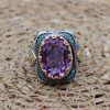 Amethyst Men's Ring, Men's Handmade Ring, Turkish Handmade Ring, Ottoman  Men's Ring, Men's Jewelry, Gift for Him, 925k Sterling Silver
