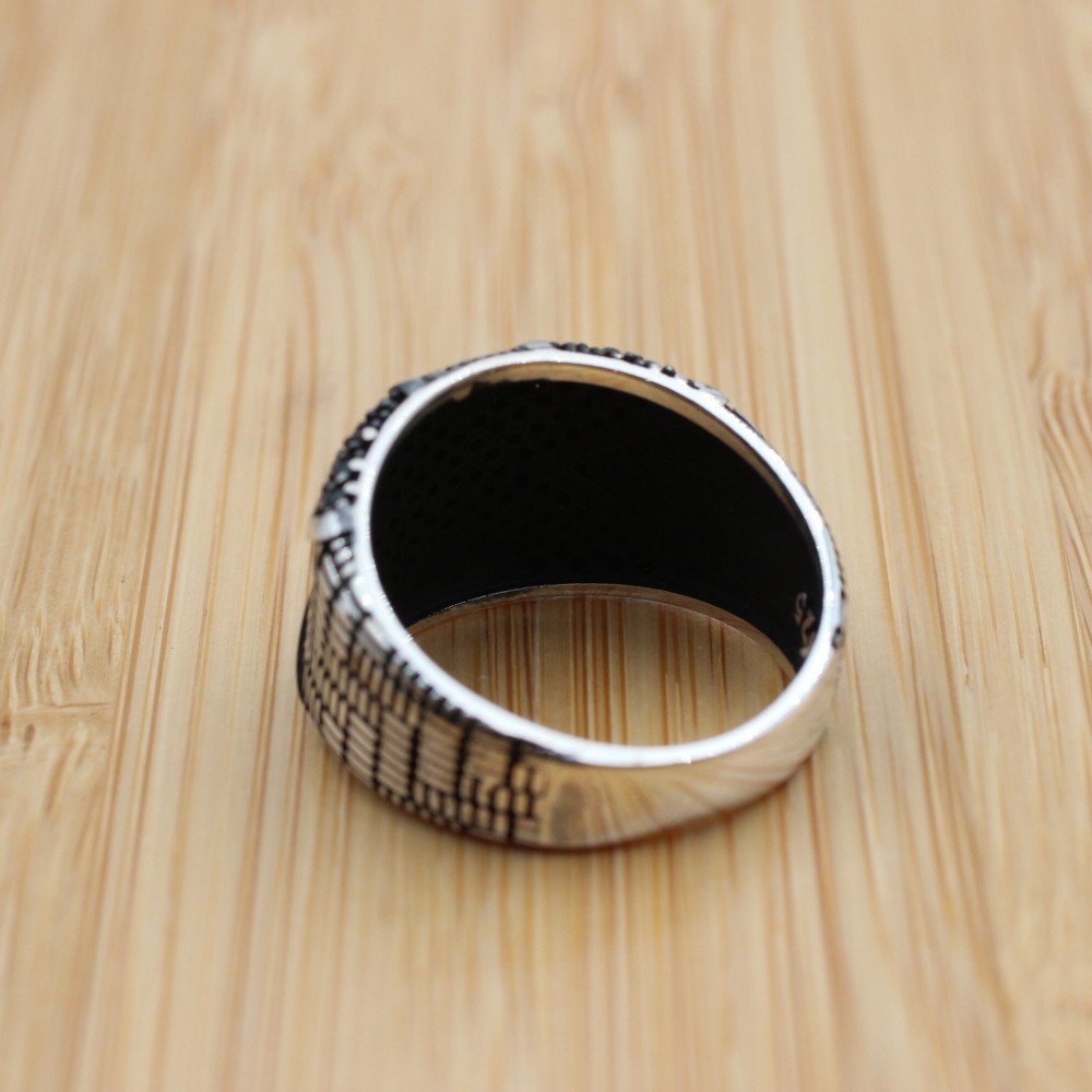 Turkish Handmade Silver Men's Ring, Men's Handmade Ring, Men's Ring, Onyx Men's Ring, Ottoman Mens Ring, Gift for Him, 925k Sterling Silver, Turkish Handmade Silver Men's Ring, Men's Handmade Ring, Men's Ring, Onyx Men's Ring, Ottoman Mens Ring, Gift for Him, 925k Sterling Silver,
