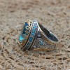 Mens Handmade Ring, Turkish Handmade Silver Men Ring, Ottoman Ring, Aquamarine Ring, Men's Jewelry, Gift for Him, 925k Sterling Silver Ring