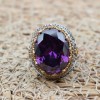 Amethyst Men's Ring, Mens Handmade Ring, Turkish Handmade Silver Men Ring, Ottoman Men Ring, Men Jewelry, Gift for Him, 925k Sterling Silver