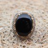 Handmade Silver Men's Ring, Onyx Men's Ring, Turkish Handmade Men's Ring, Men's Ring, Ottoman Mens Ring, Gift for Him, 925 Sterling Silver