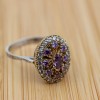 Amethyst Ring, Handmade Women's Ring, Turkish Handmade, Silver Ladies Ring, Ottoman Ring, Authentic, Ladies Ring, 925k Sterling Silver Ring,