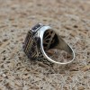 Mystic Topaz Men's Ring, Handmade Men's Ring, Turkish Handmade Silver Ring, Ottoman Ring, Men's Jewelry, Gift for Him, 925 Sterling Silver