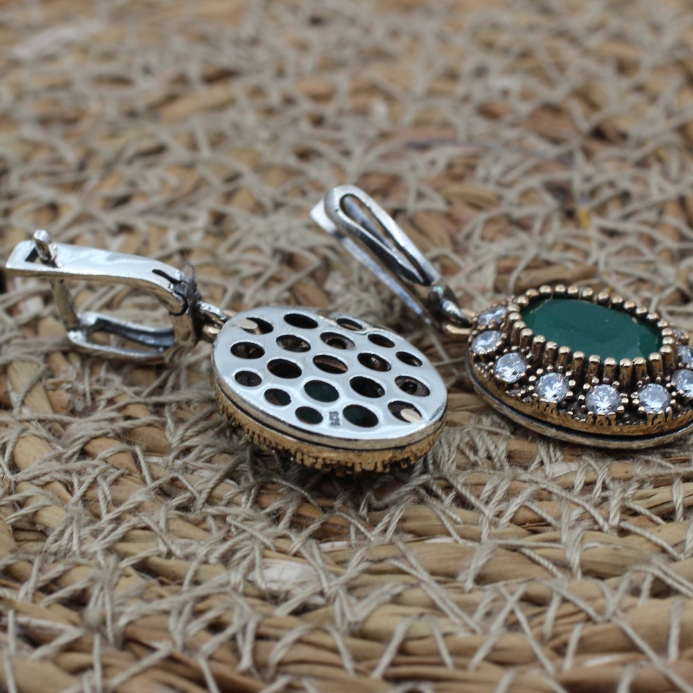 Emerald Set, Authentic Set, Handmade Set Women, Turkish Handmade, Ladies Jewelry Set, Earring, Pendant, Ladies Set, 925k Sterling Silver Emerald Set, Authentic Set, Handmade Set Women, Turkish Handmade, Ladies Jewelry Set, Earring, Pendant, Ladies Set, 925k Sterling Silver