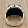 Onyx Ring, Men's Handmade Ring, Turkish Handmade Silver Men's Ring, Star And Crescent, Mens Jewelry, Gift for Him, 925k Sterling Silver Ring